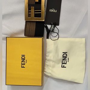 Fendi Brown Ribbon Belt